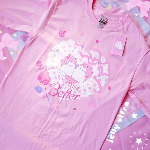 Together is Better ♡ Purr-fect Pair - Screen Printed Long Sleeve Shirt