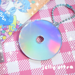 Korb Air Ride Disc Holographic Acrylic Charm - 2 inches