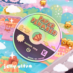 Paper Plumber Disc Holographic Vinyl Sticker