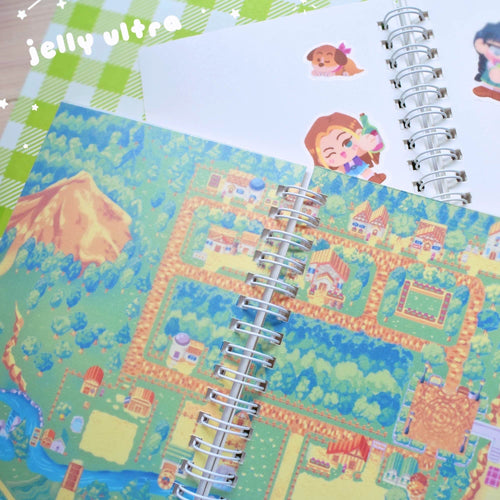 Farming Town Map - Small Re-Usable Sticker Book
