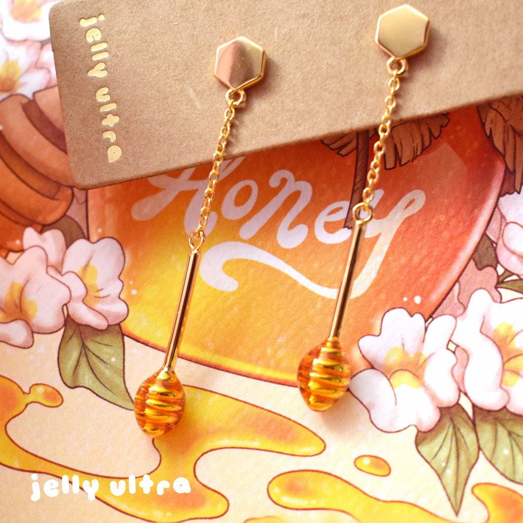 Honey Dipper Earrings 18k Gold
