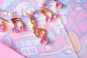 Lovely Melody Necklace - Gold x Pink