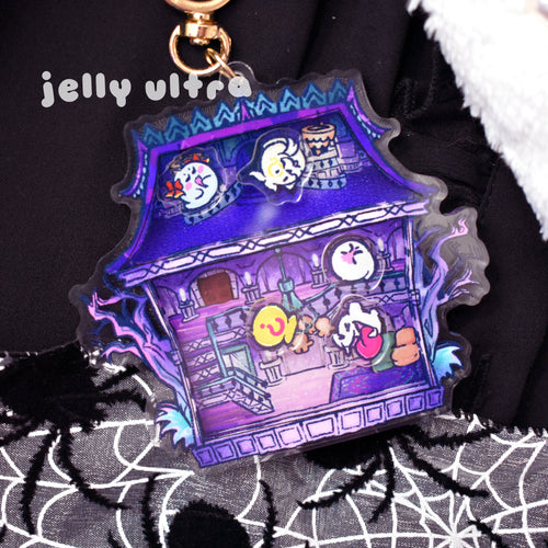 Boo's Mansion Shaker Acrylic Charm - 3.5 inches