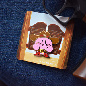 Cowboy Kirby Enamel Pin
